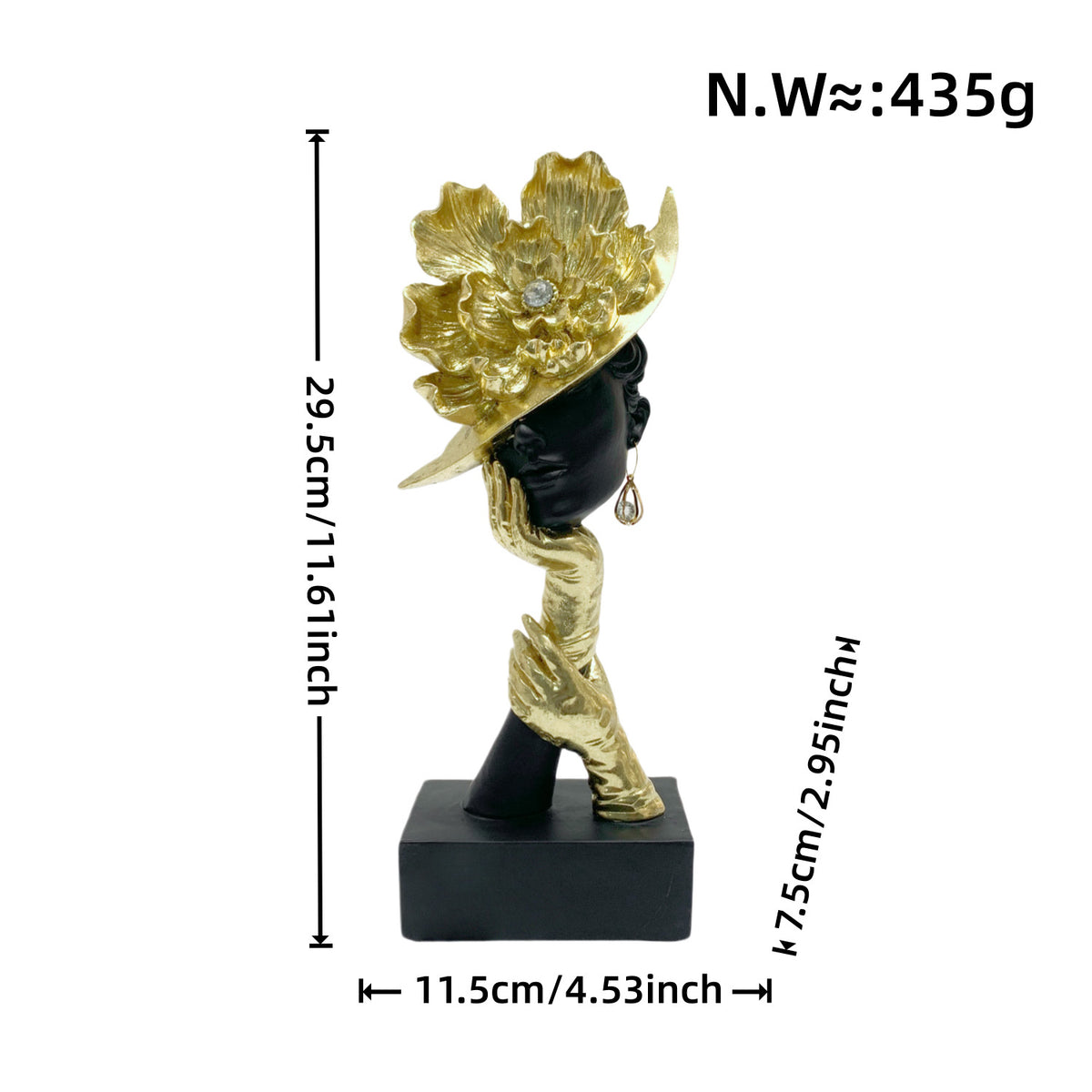 Modern Resin Face Sculpture Decor Figurine