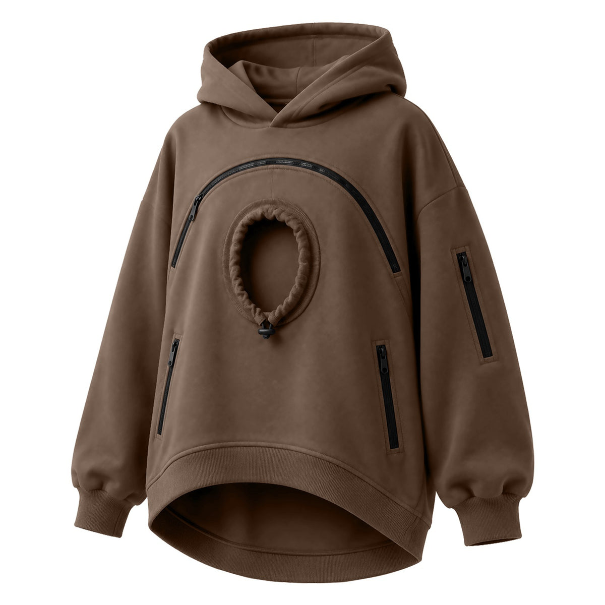 Women's Fleece Hoodie with Cat Pocket