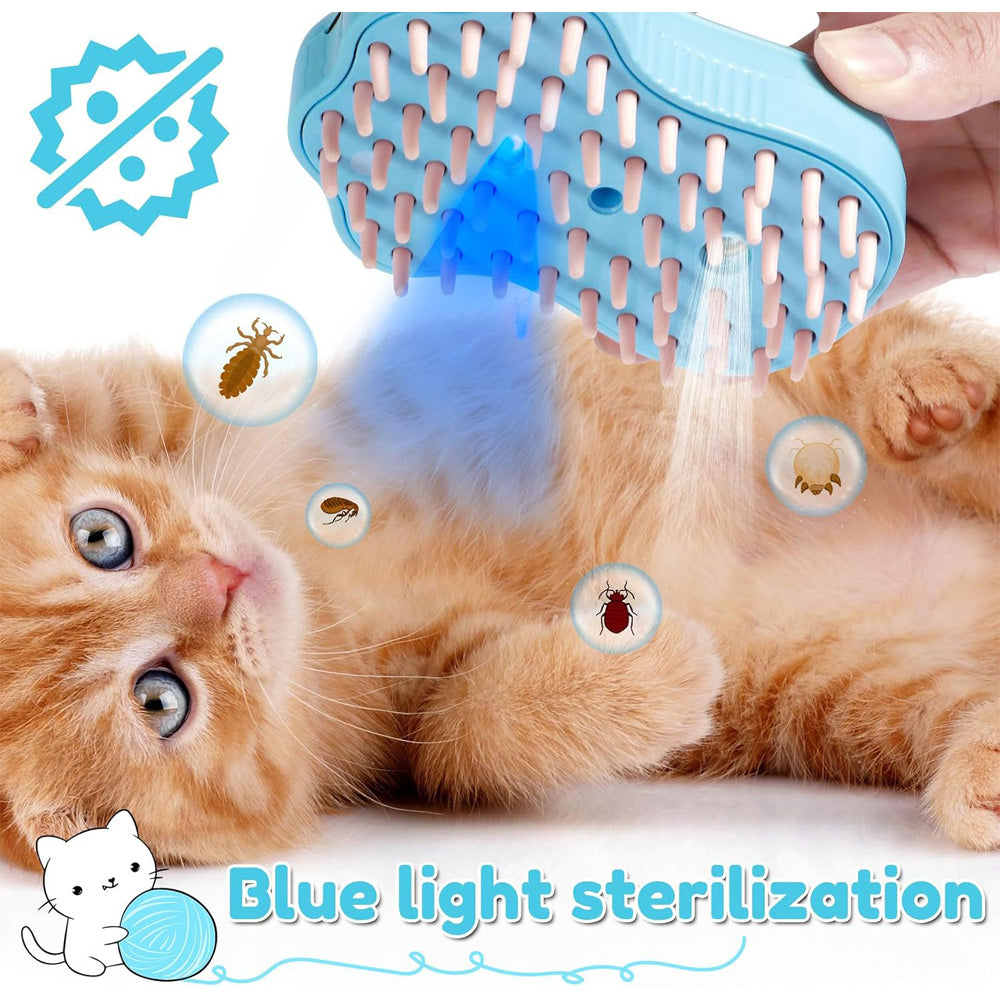 Paw-Shaped Steam Grooming Brush for Cats & Dogs
