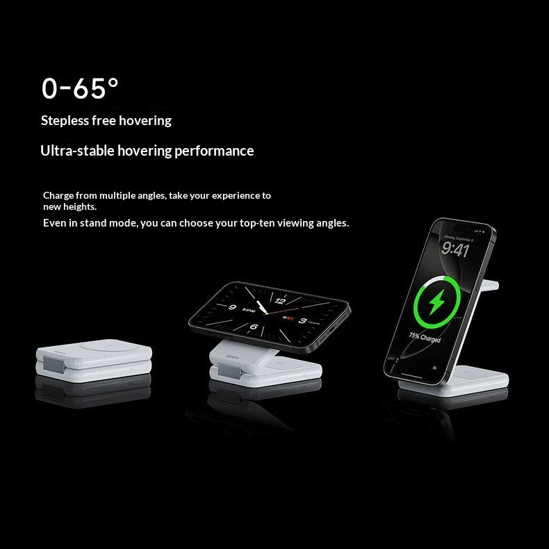 Foldable 3-in-1 Magnetic Wireless Charging Station