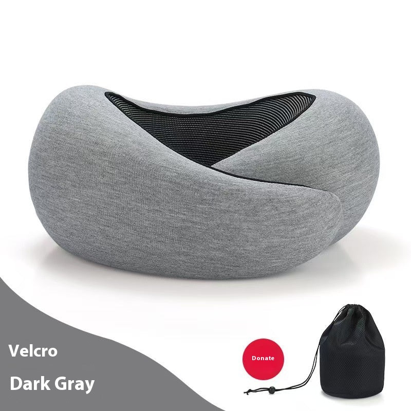 Soft Memory Foam Travel Neck Pillow U Shape Adjustable Support