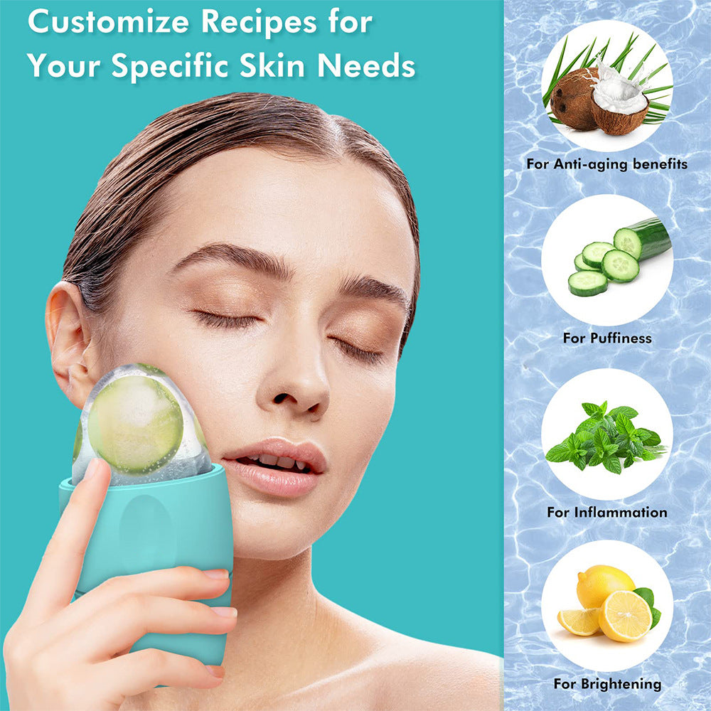 Silicone Ice Face Roller Contour Shrink Pores Remove Dark
