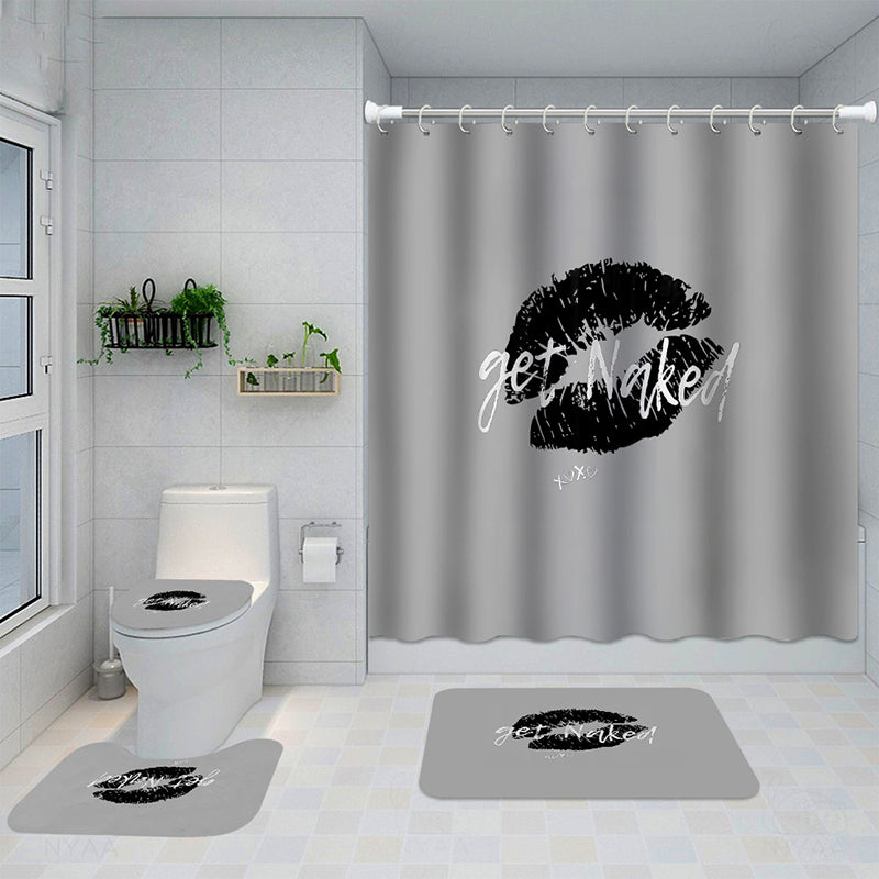 Shower Curtain & Bath Mat Set