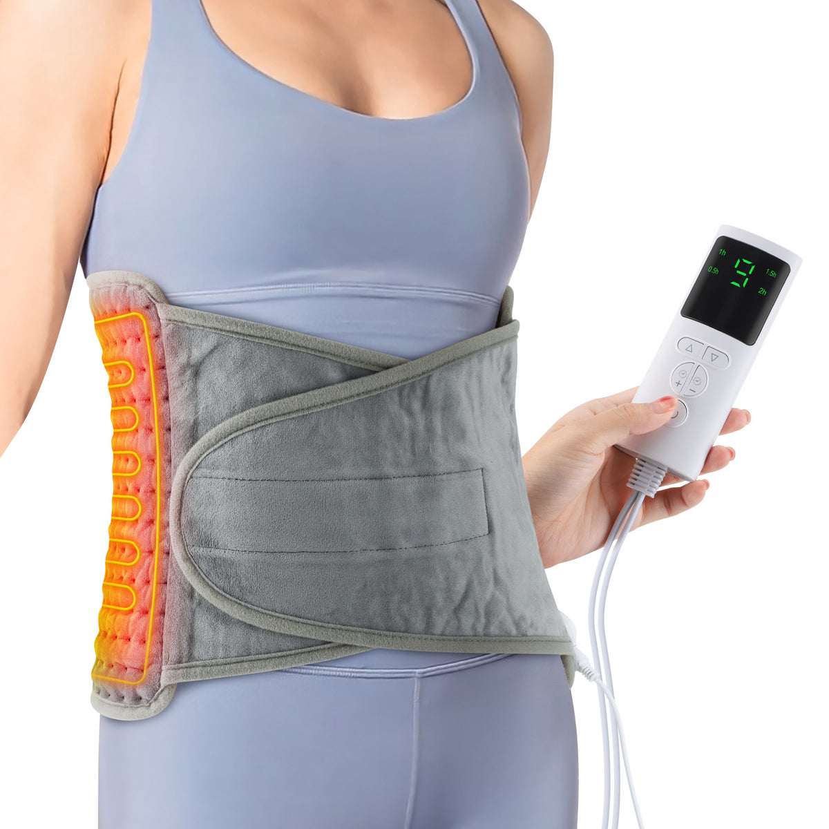 Back Heating Support Belt Heated Waist Brace With Adjustable