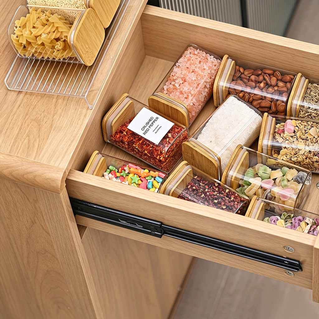 4-Tier Clear Spice Rack Organizer (Set of 4)