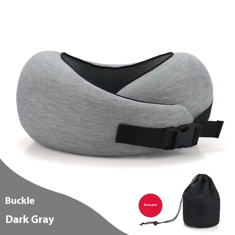 Soft Memory Foam Travel Neck Pillow U Shape Adjustable Support