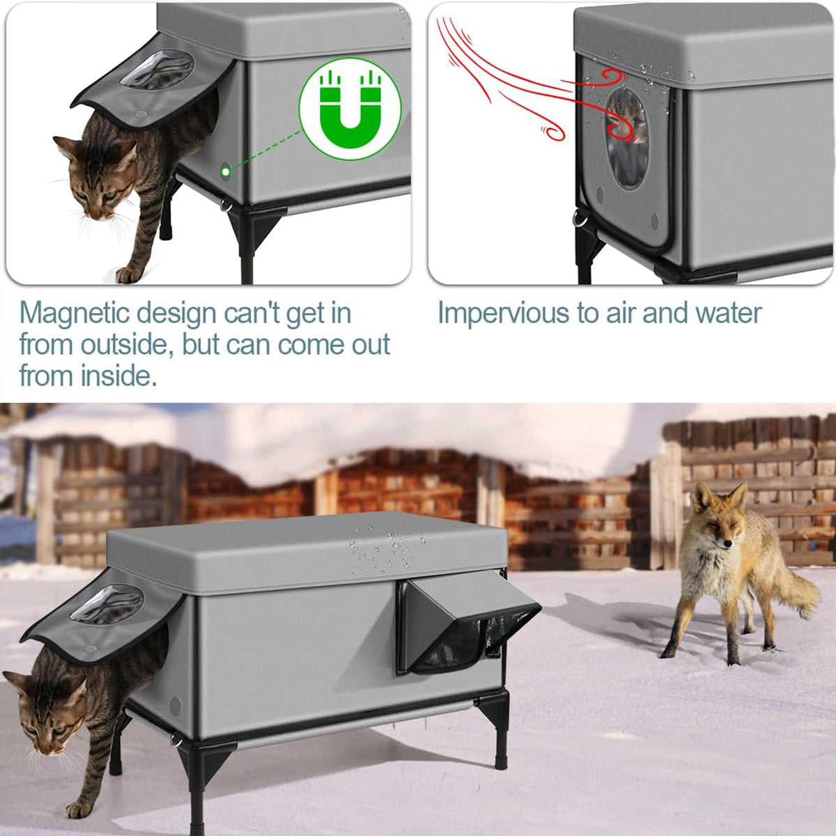 Weatherproof Heated Outdoor Cat House