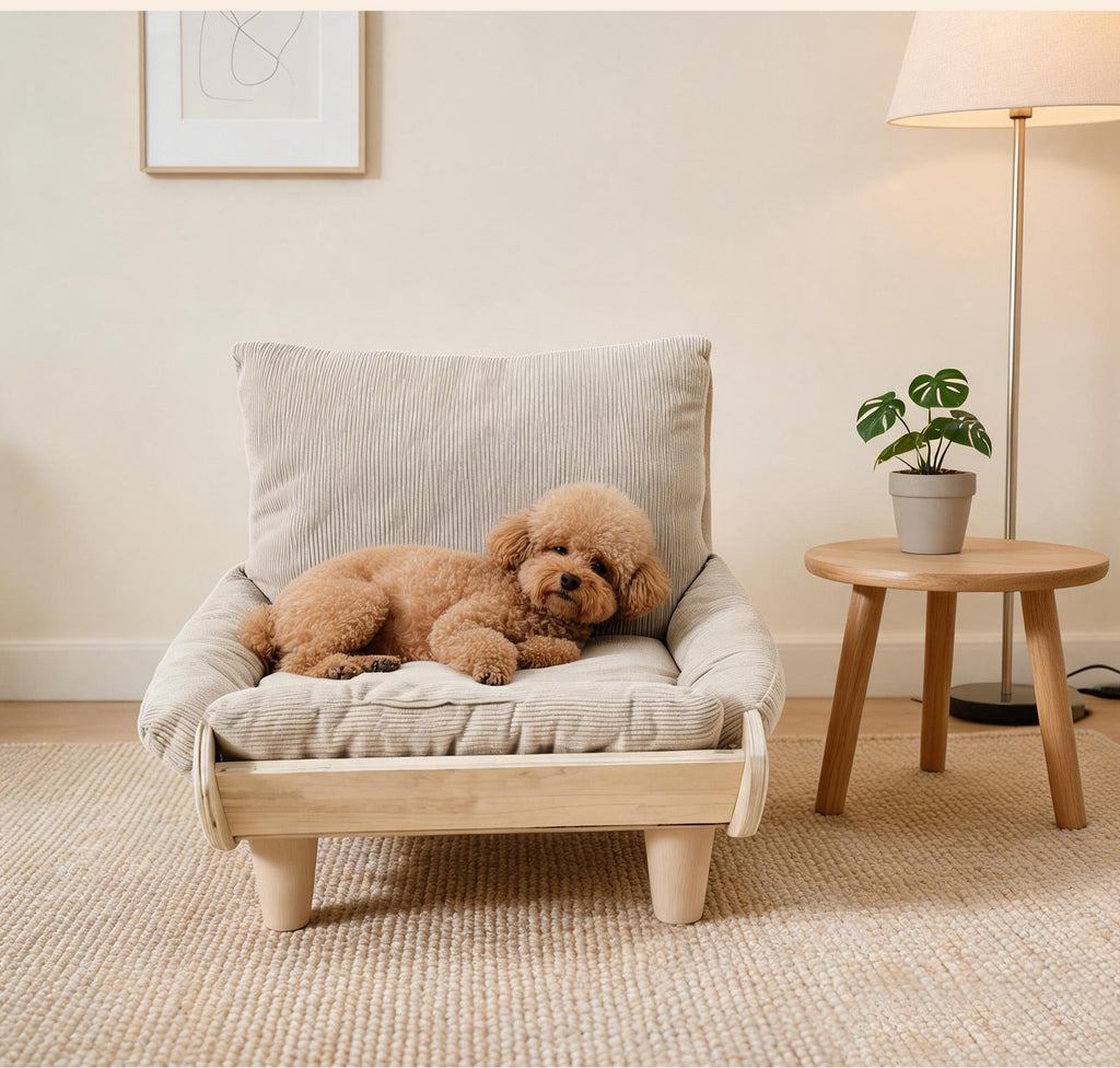 Wear-Resistant Cat Sofa Bed with Wooden Frame