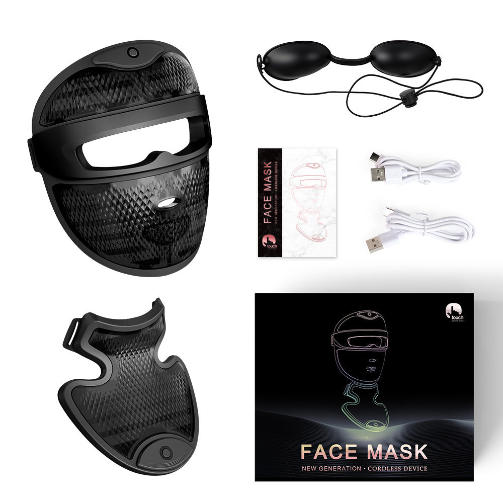 7-Color LED Light Therapy Face Mask with Neck Device