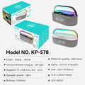 Bluetooth Speaker with Alarm Clock & Wireless Charger