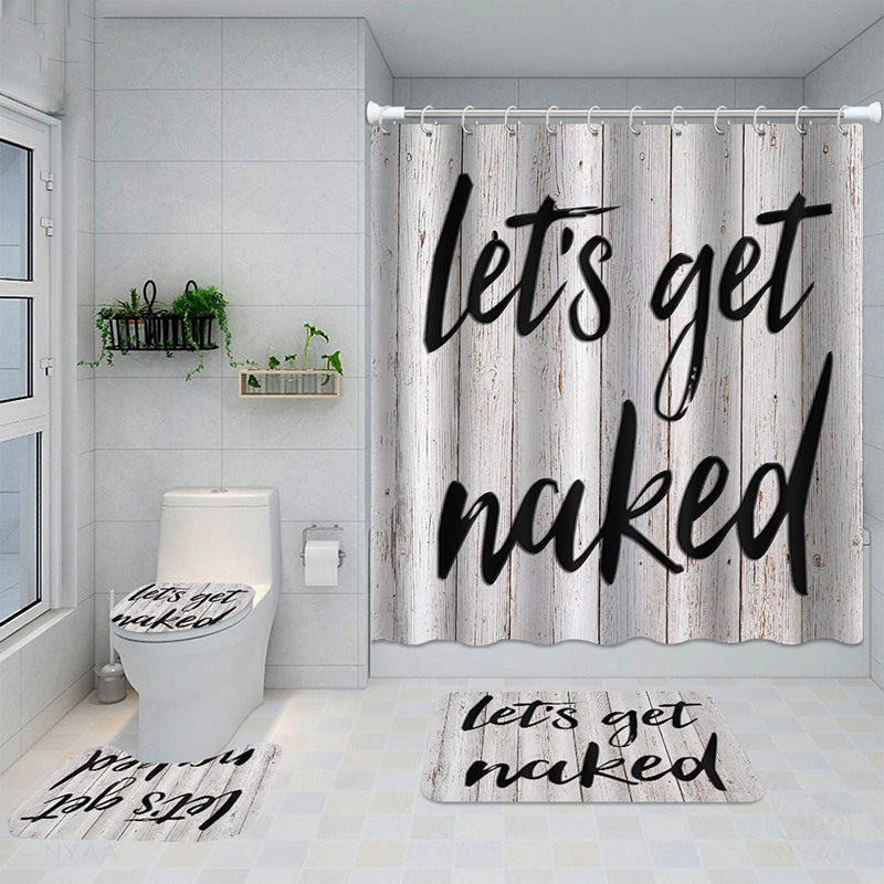 Shower Curtain & Bath Mat Set