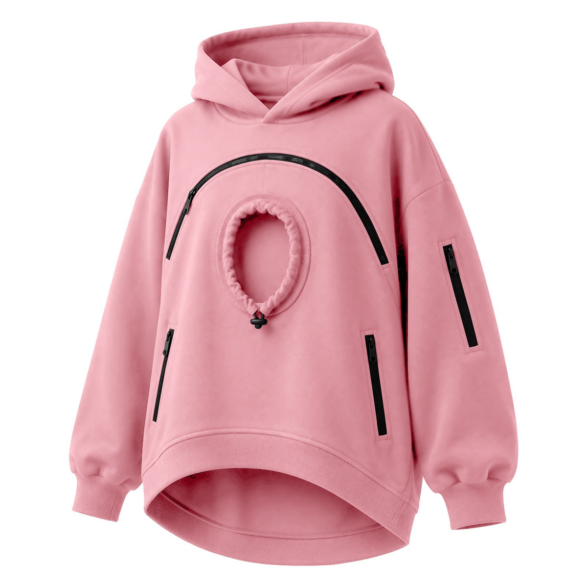 Women's Fleece Hoodie with Cat Pocket