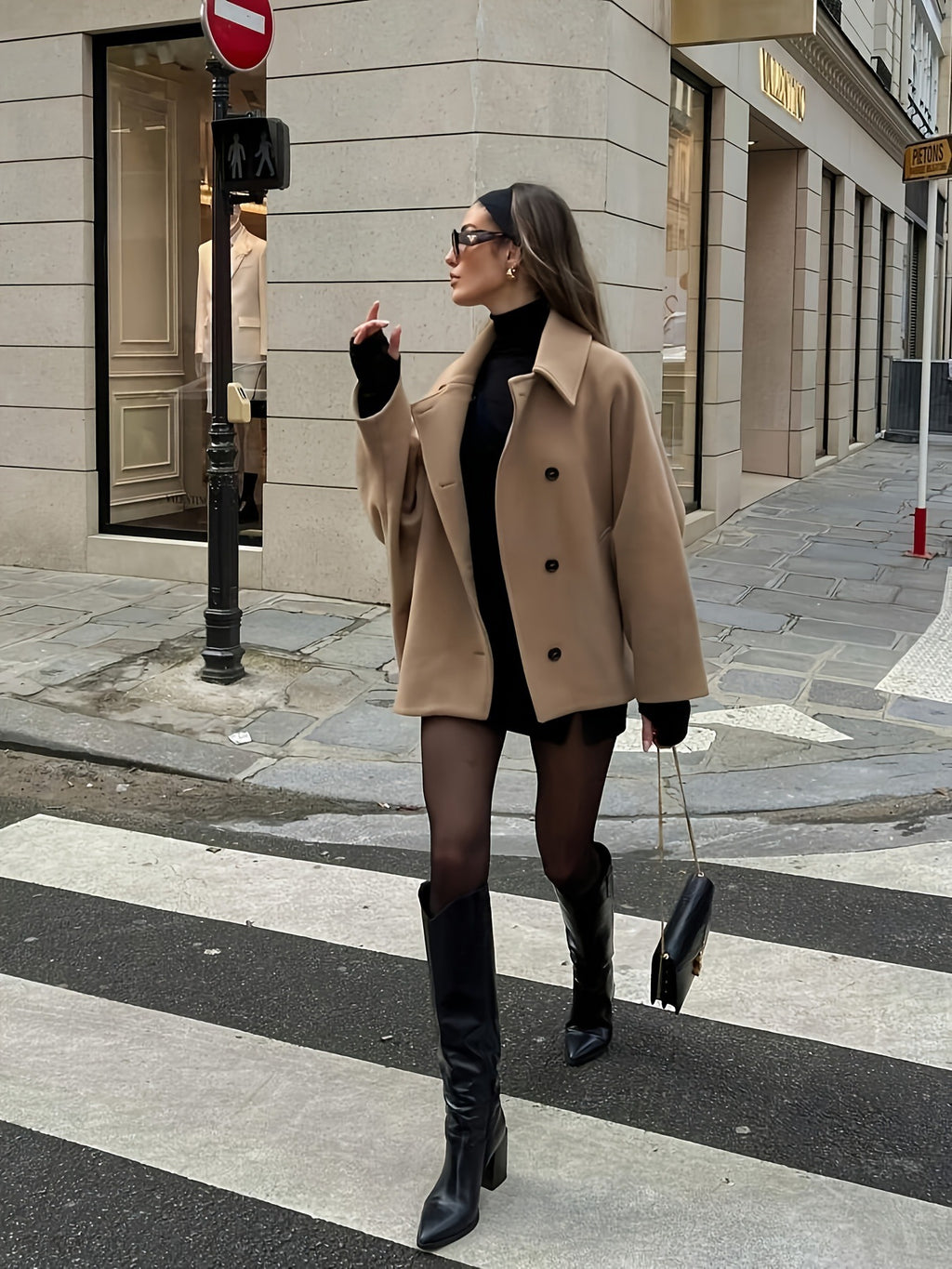 Women's Loose-Fit Short Lapel Coat