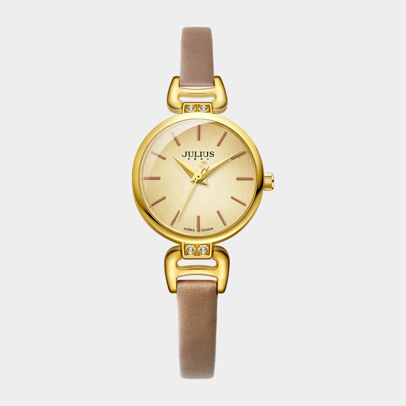 Retro Square Leather Strap Quartz Watch for Women