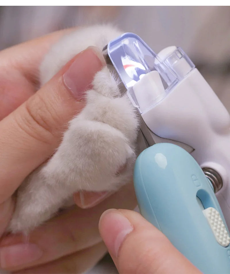 Pet Nail Clippers Dog Cat LED Electric Grinder Supplies Light