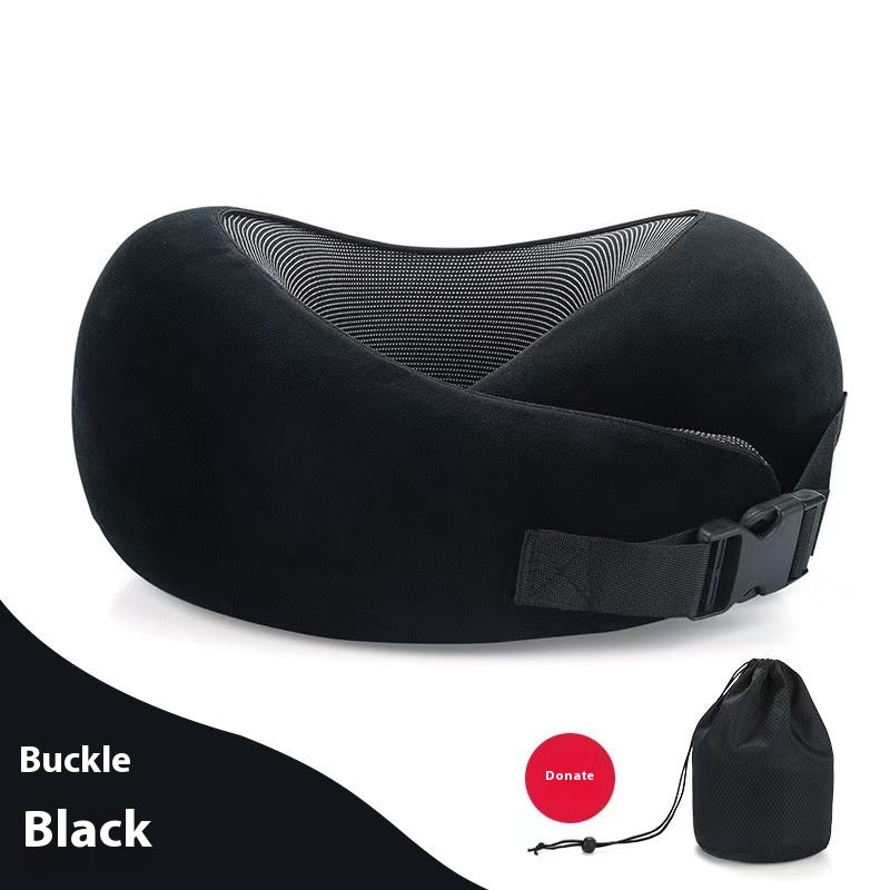 Soft Memory Foam Travel Neck Pillow U Shape Adjustable Support