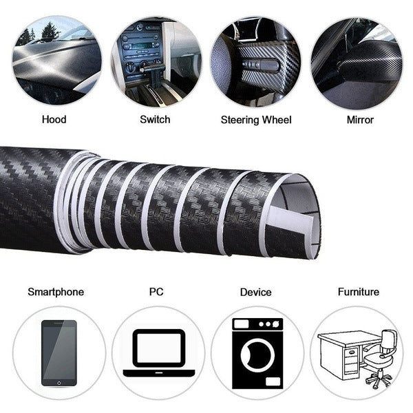 3D Carbon Fiber Vinyl Wrap Film for Cars
