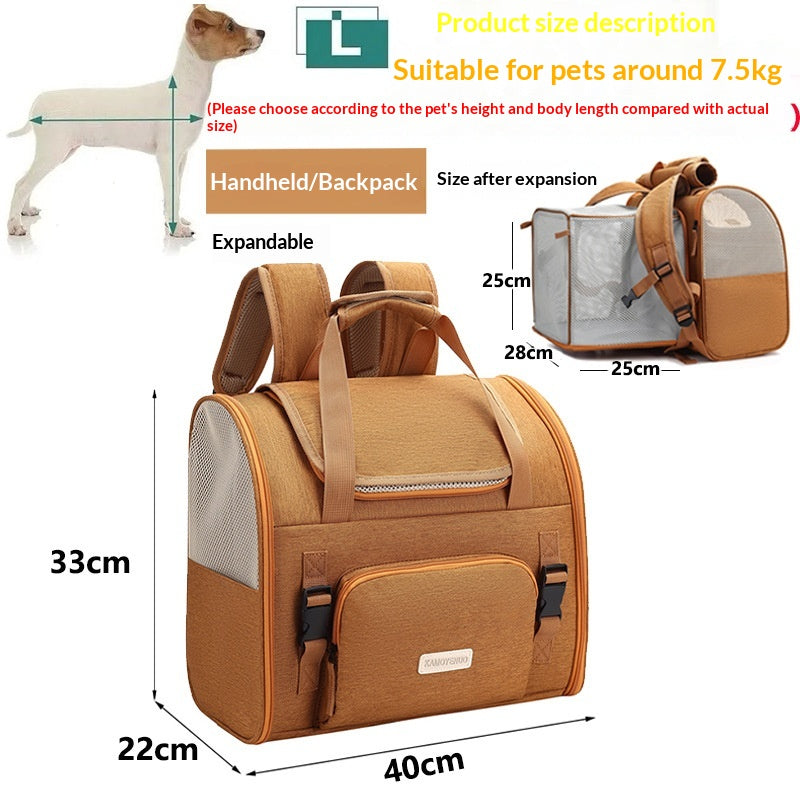 Breathable Pet Carrier Backpack - Large Cat & Dog Travel Bag