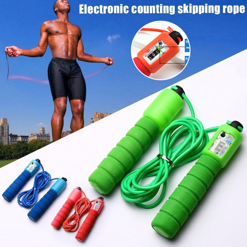 Skipping Rope With Counter Adjustable Length Wear-resistant