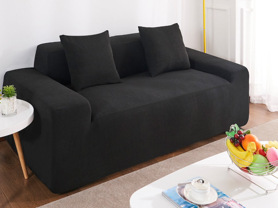 Waterproof Polar Fleece Solid Color Bomb Cover Sofa Slipcover