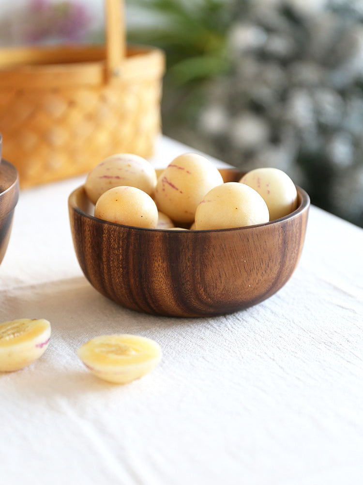 Kitchen Natural Wooden Bowl Household Fruit Salad For Home