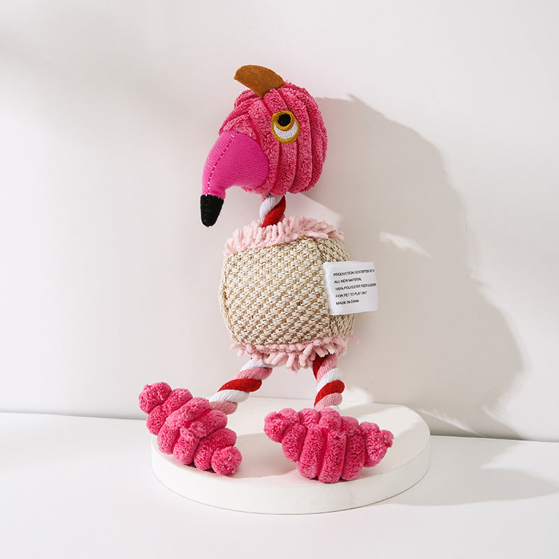 Pet Toy Donkey Shape Corduroy Chew For Dogs Puppy Squeaker