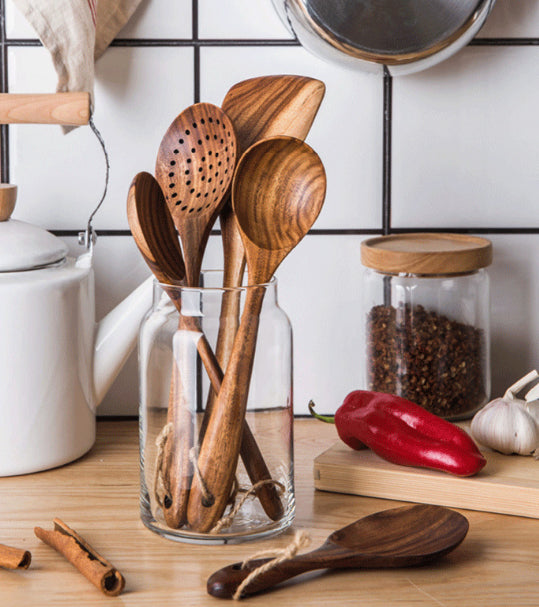 5-Piece Acacia Wood Kitchen Utensil Set