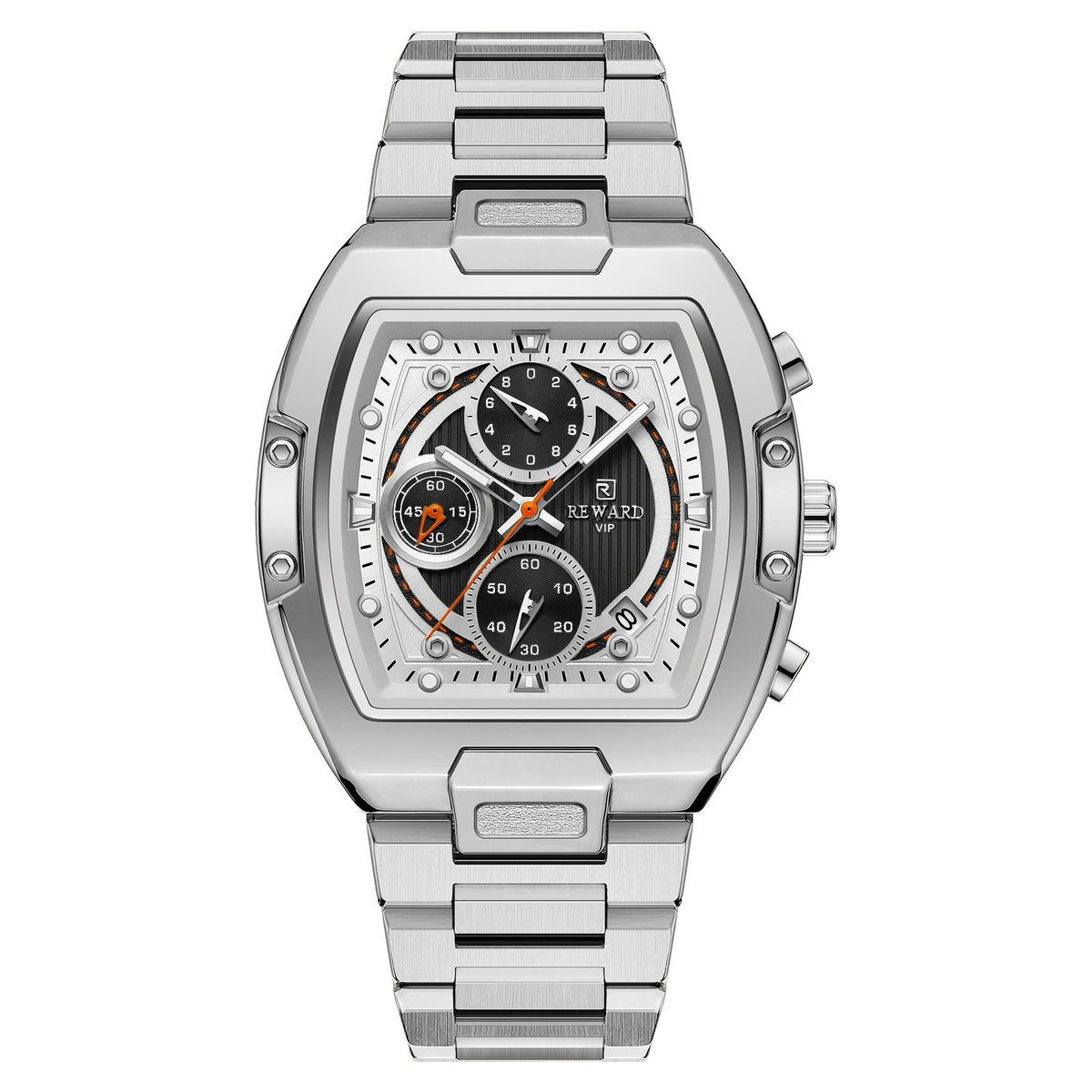 Men's Multi-Dial Quartz Sport Watch with Steel Bracelet