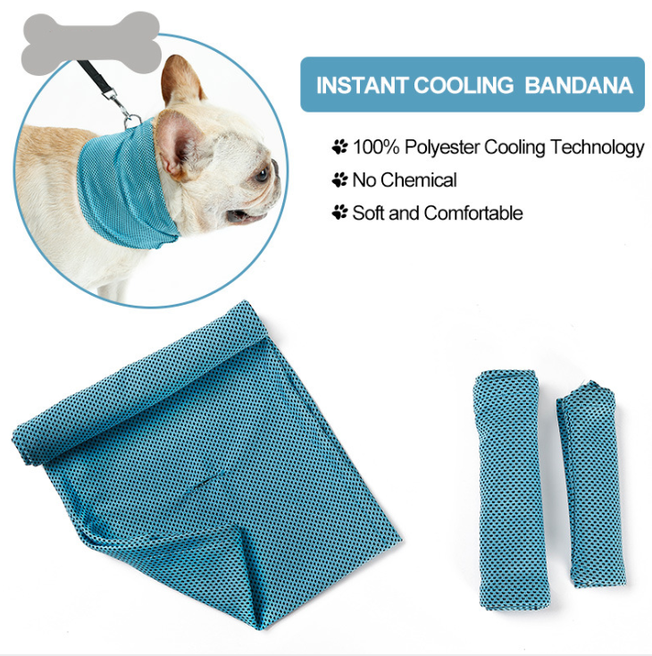 Instant Cooling Pet Bandana Dog Scarf Summer Towel Wrap Collar