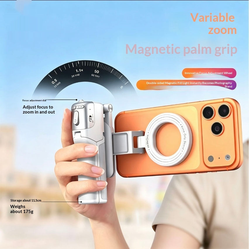 Magnetic Selfie Stick Tripod with Zoom