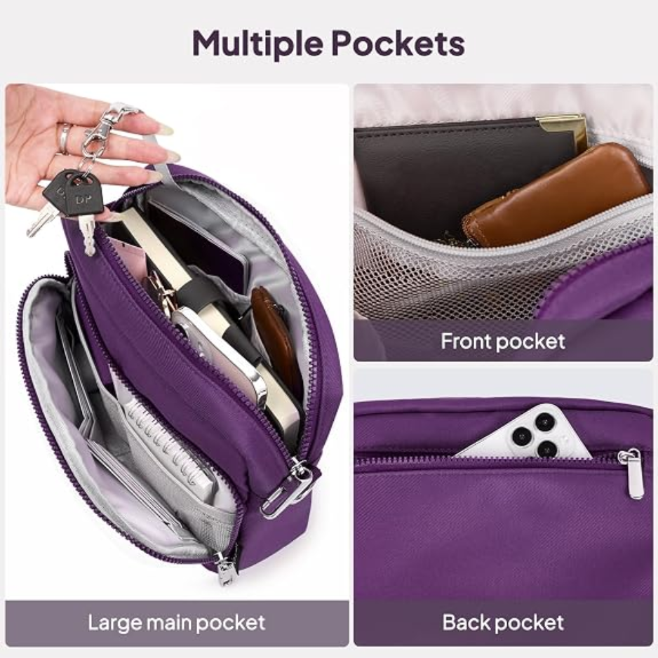 Anti-Theft RFID Crossbody Travel Bag - Lightweight Shoulder Bag