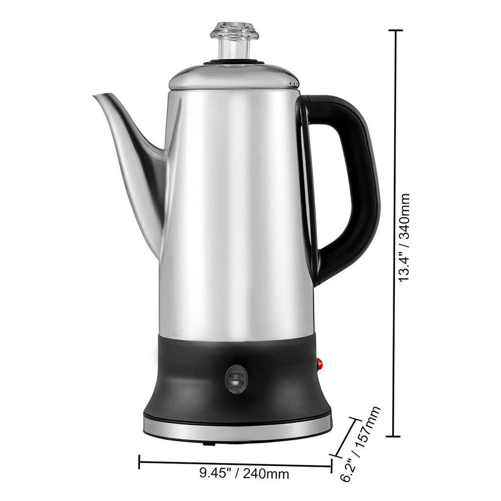 12-Cup Stainless Steel Electric Coffee Percolator