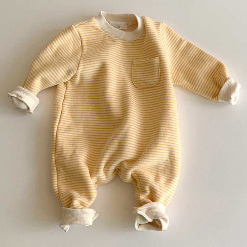 Wear Striped Baby Jumpsuits Outside