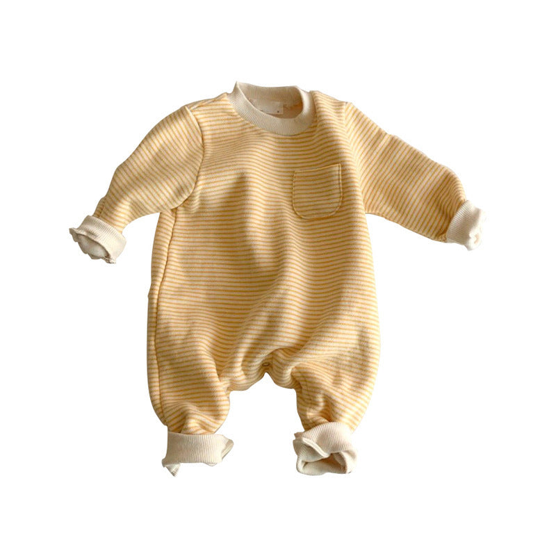 Wear Striped Baby Jumpsuits Outside