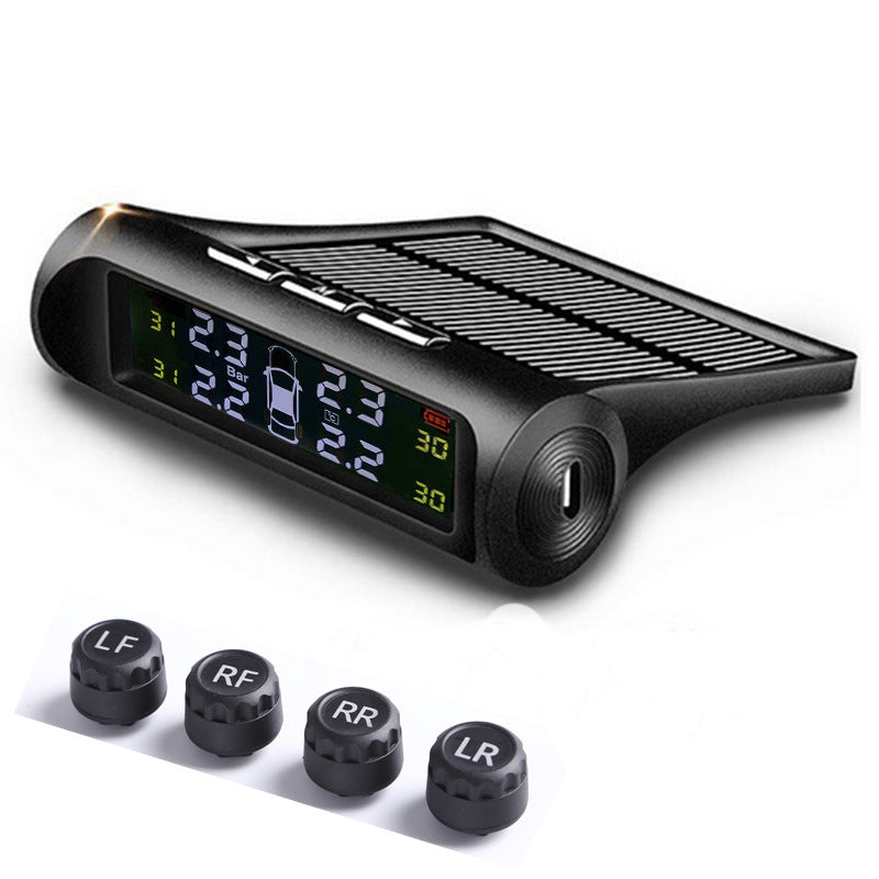 Solar Wireless Tire Pressure Monitor TPMS Monitoring System