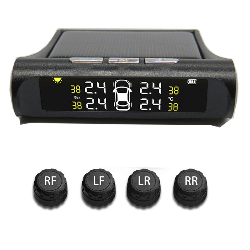Solar Wireless Tire Pressure Monitor TPMS Monitoring System
