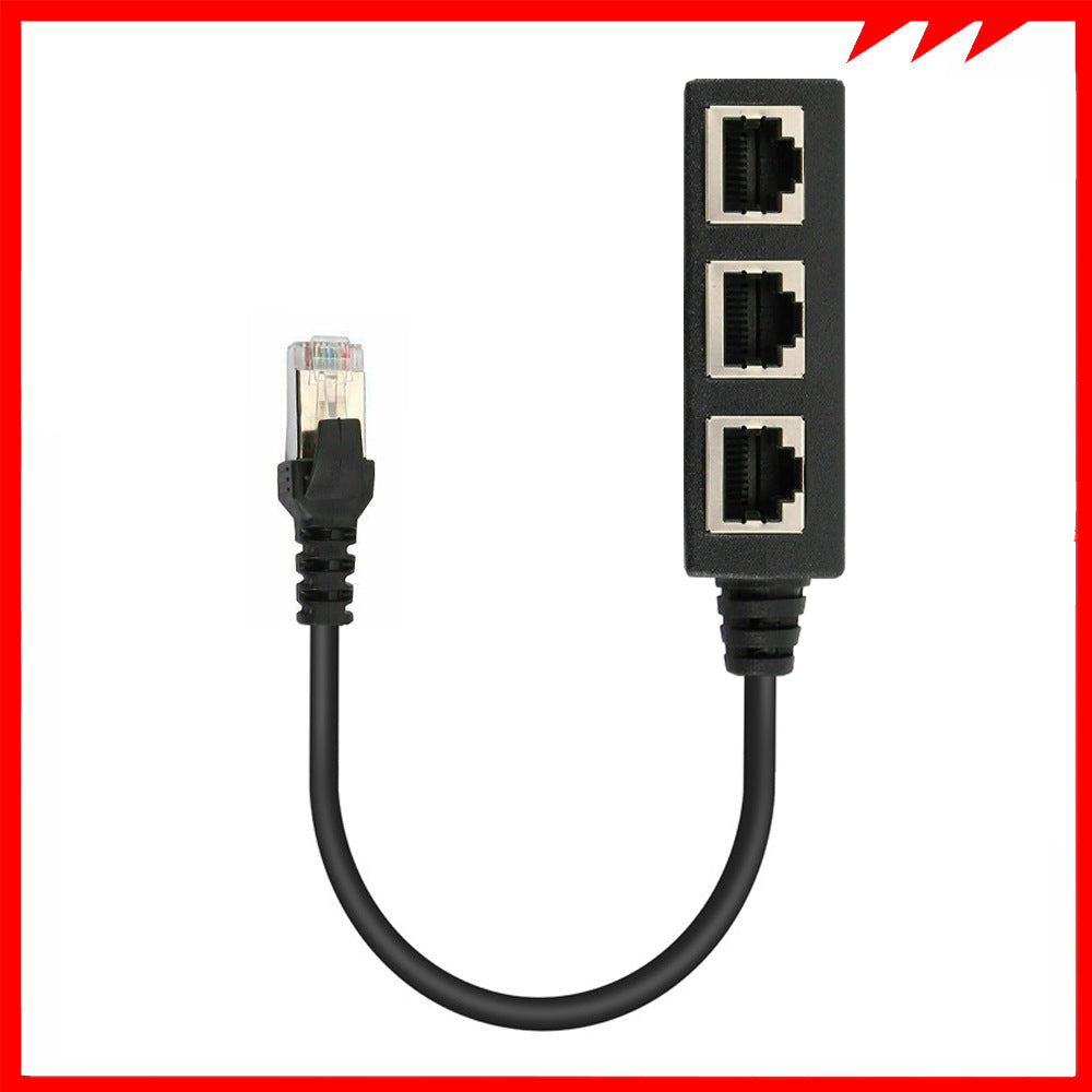 Network Cable Adapter Connecting Line One Male 3 Bus CATE 6