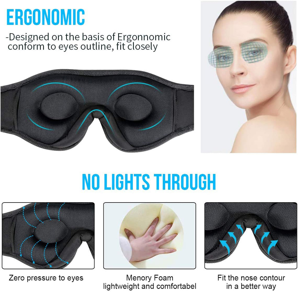Wireless Bluetooth Stereo Music Eye Mask Blackout Sleep