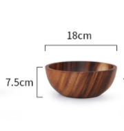 Kitchen Natural Wooden Bowl Household Fruit Salad For Home