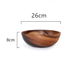 Kitchen Natural Wooden Bowl Household Fruit Salad For Home