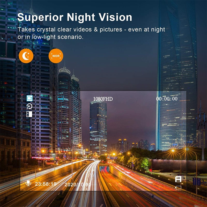 HD Night Vision Dash Cam with 3" Screen