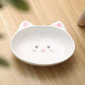 Ceramic Small Cat Face Shape Pet Food Bowl Dog Universal