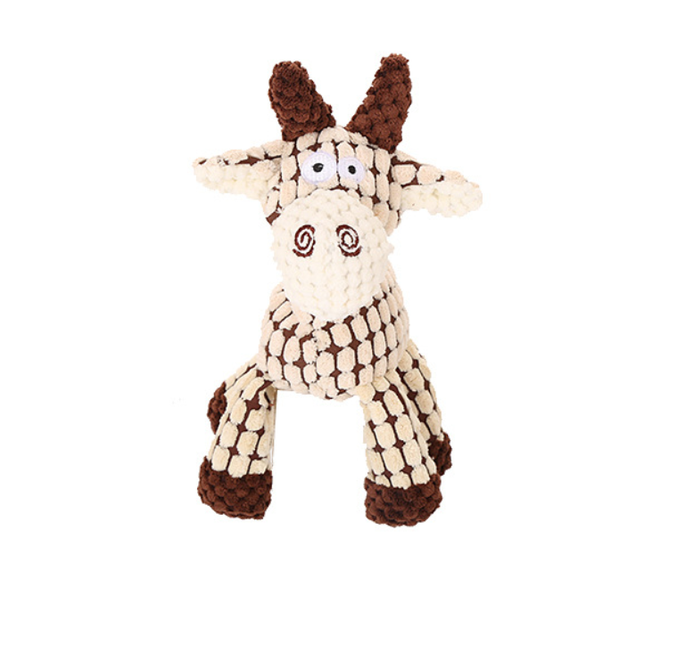 Pet Toy Donkey Shape Corduroy Chew For Dogs Puppy Squeaker