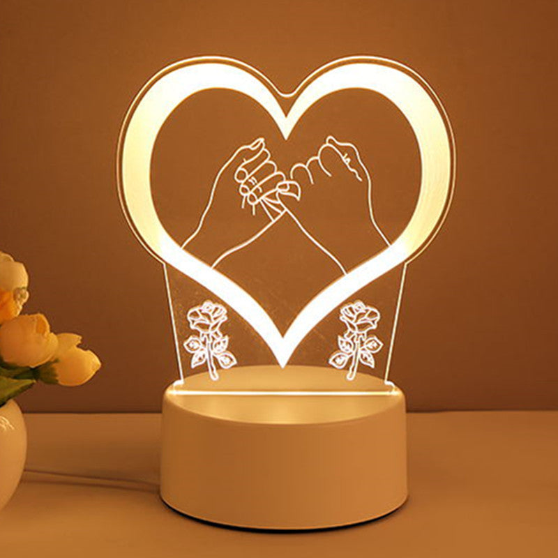 3D Lamp Acrylic USB LED Night Lights Neon Sign Xmas Home