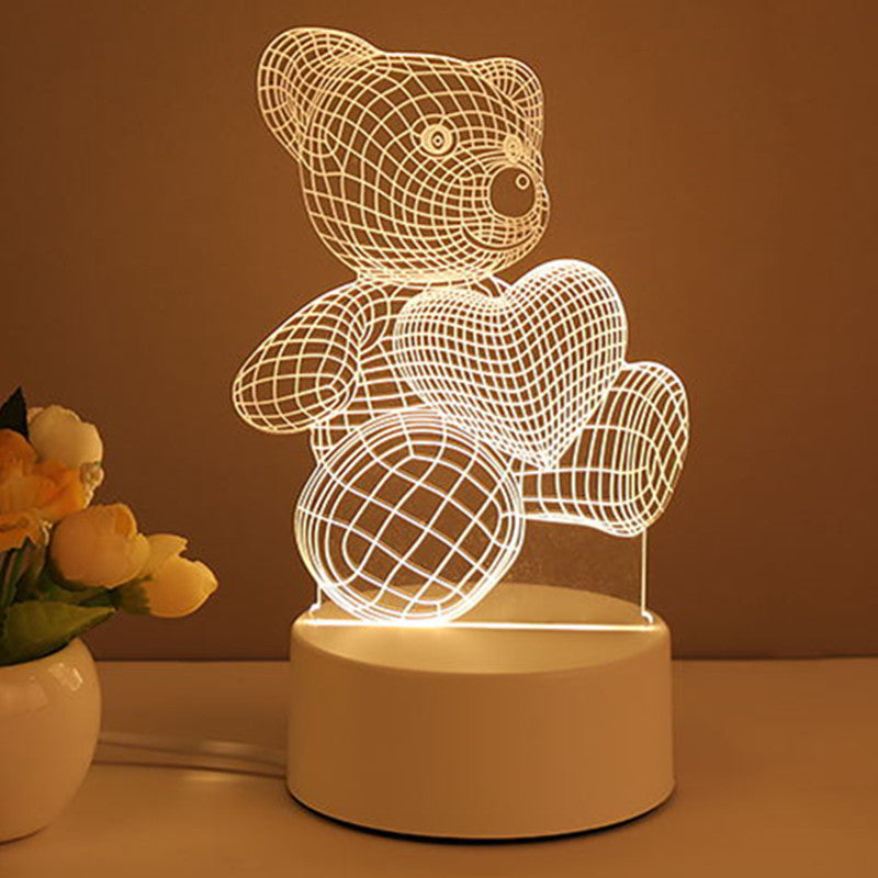 3D Lamp Acrylic USB LED Night Lights Neon Sign Xmas Home