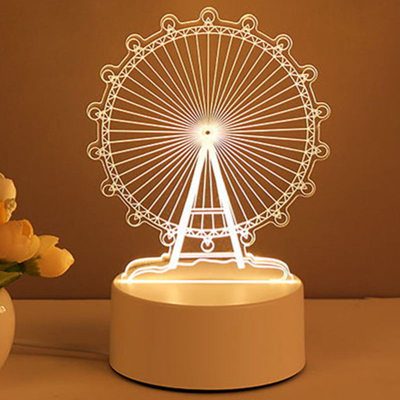 3D Lamp Acrylic USB LED Night Lights Neon Sign Xmas Home