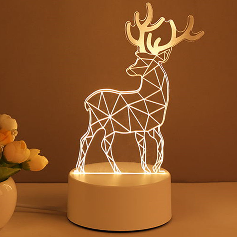 3D Lamp Acrylic USB LED Night Lights Neon Sign Xmas Home