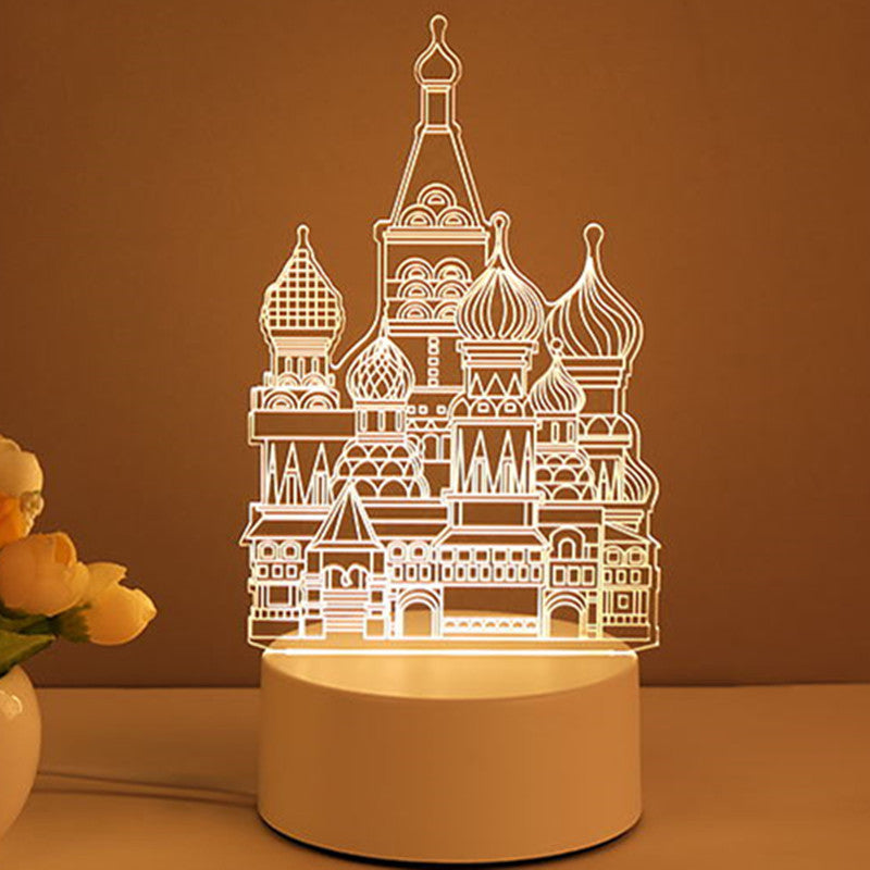 3D Lamp Acrylic USB LED Night Lights Neon Sign Xmas Home
