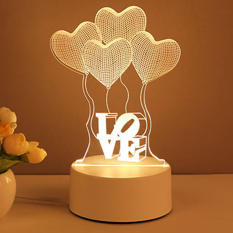3D Lamp Acrylic USB LED Night Lights Neon Sign Xmas Home