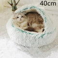 2 In 1 Dog And Cat Bed Pet Winter Round Plush Warm House Soft